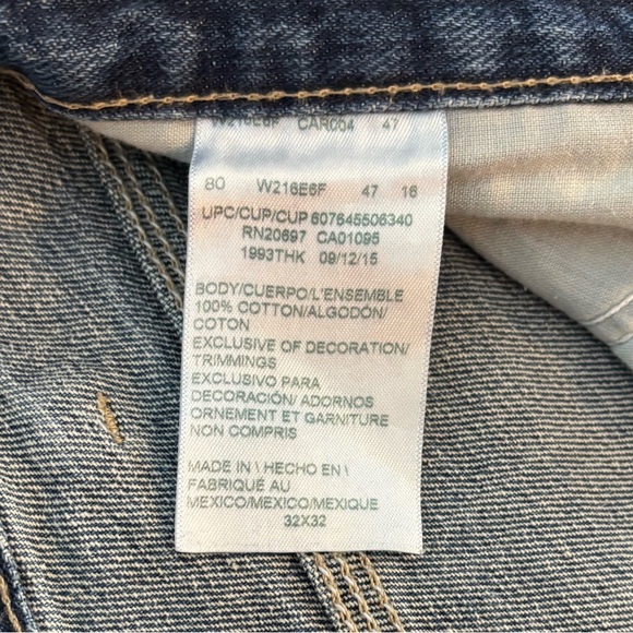 Dickies Carpenter Jeans Mens 32x32 Dark Blue Denim Workwear - Picture 6 of 8